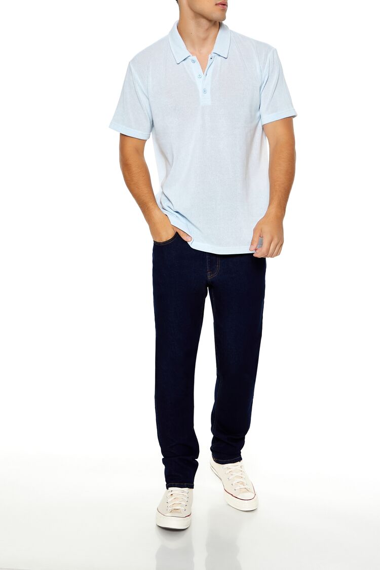 Soft Ribbed Knit Polo Shirt
