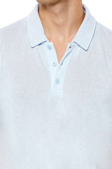 Soft Ribbed Knit Polo Shirt