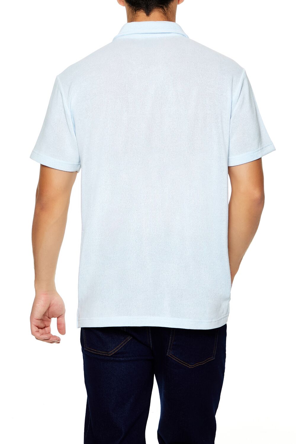 Soft Ribbed Knit Polo Shirt