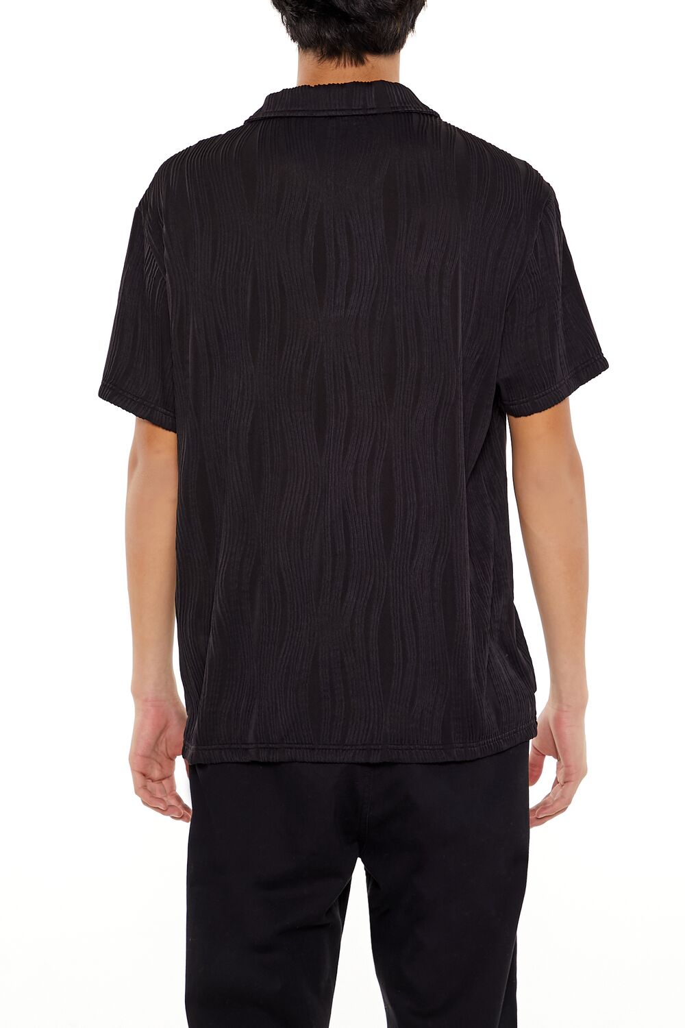 Textured Slim-Fit V-Neck Polo Shirt