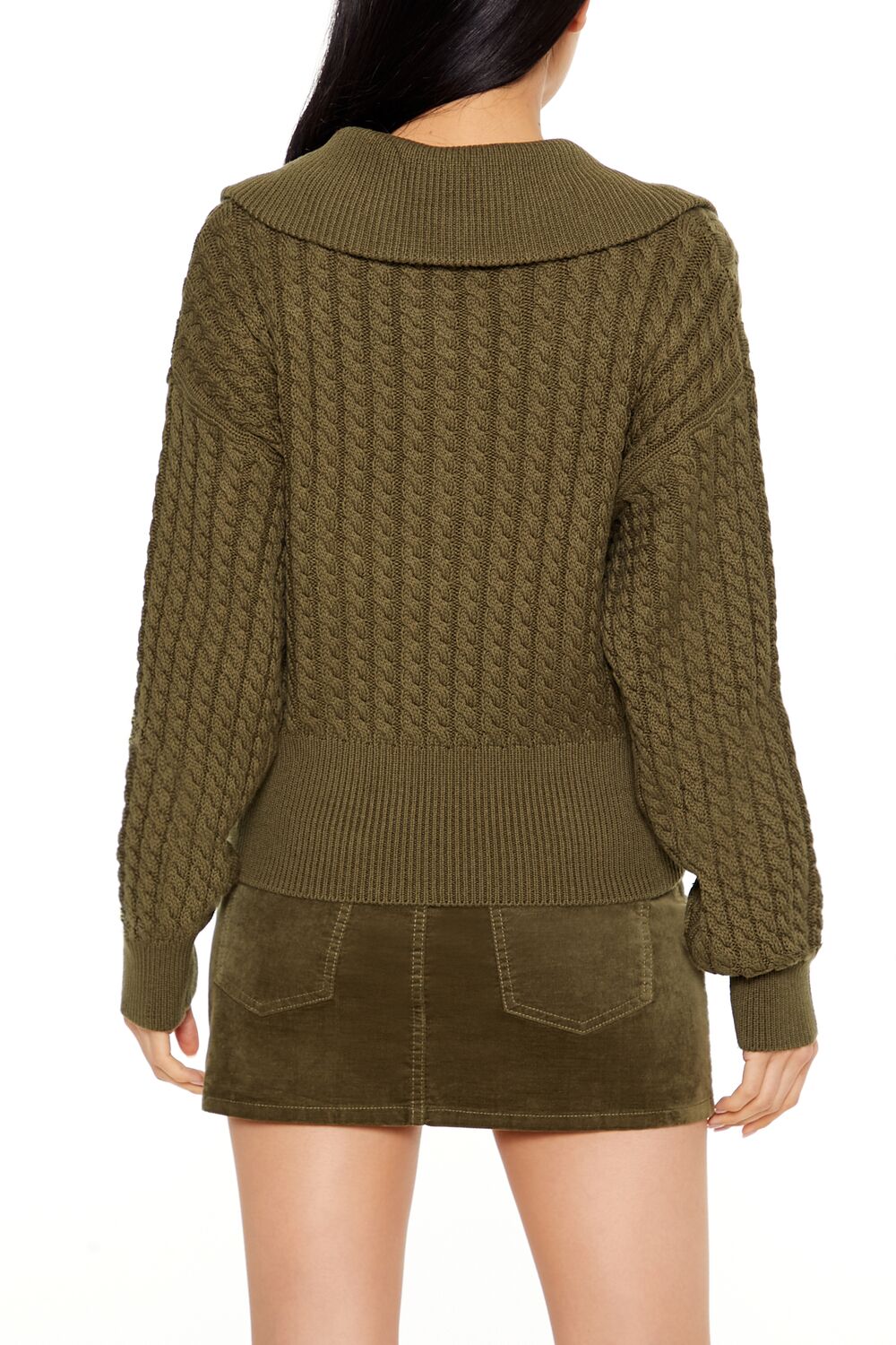 Half-Zip Cable Knit Sweater