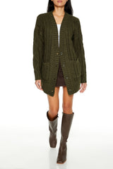 Chunky Knit Cardigan Sweater
