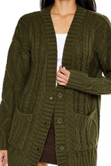 Chunky Knit Cardigan Sweater
