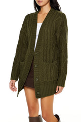 Chunky Knit Cardigan Sweater