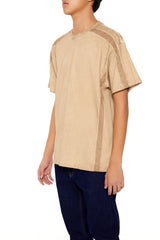 Washed Shoulder-Panel Tee