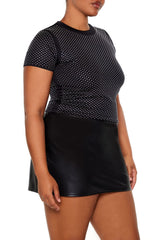 Plus Size Contour Sculpt Rhinestone Tee