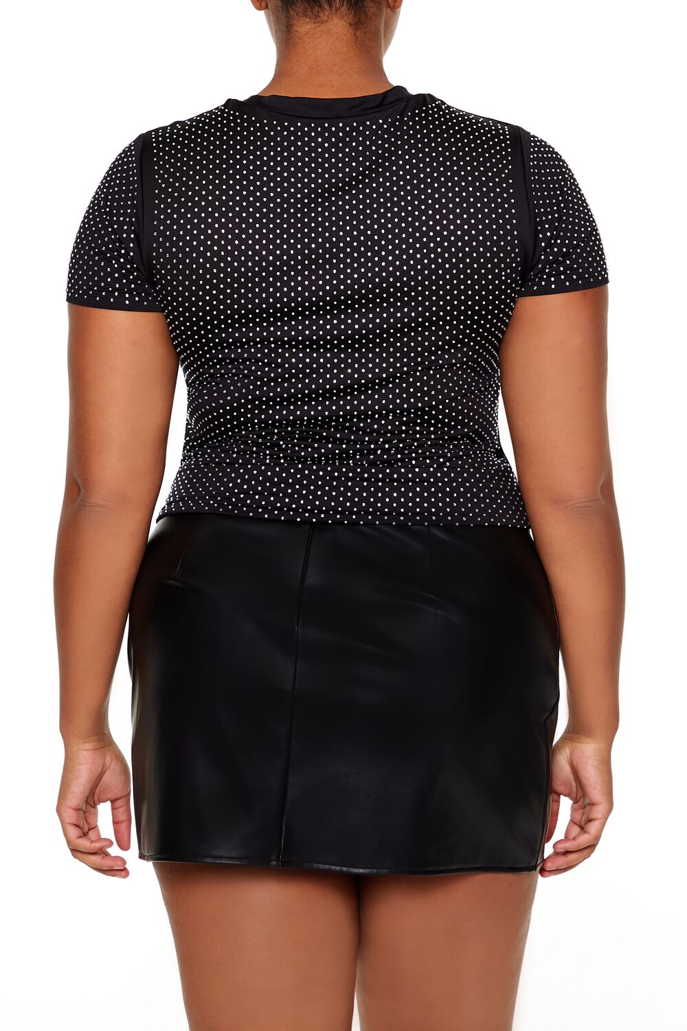 Plus Size Contour Sculpt Rhinestone Tee
