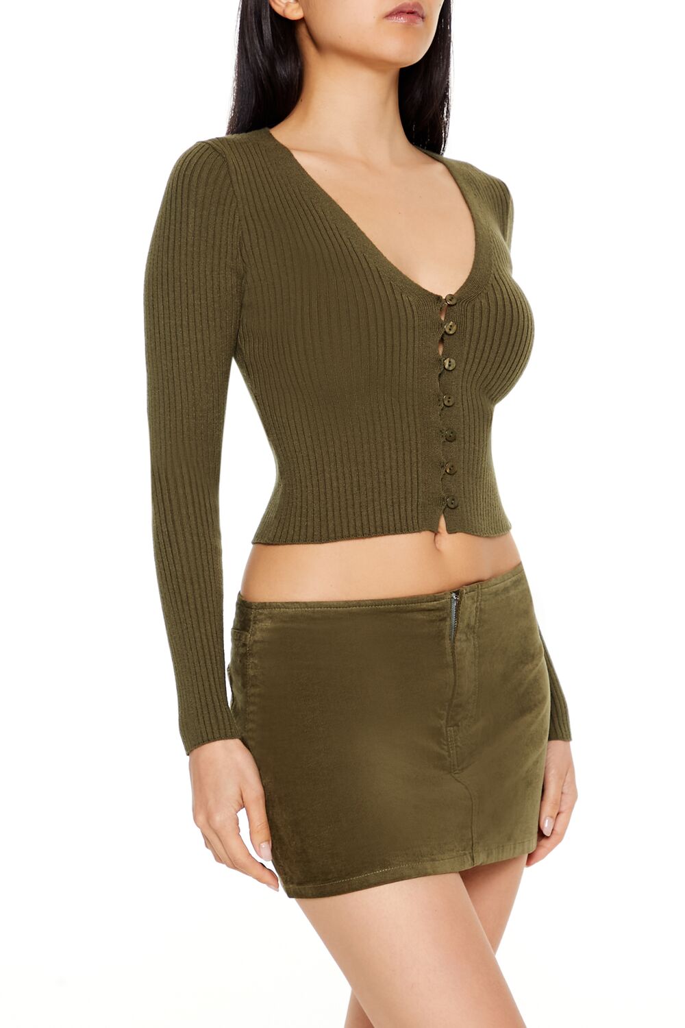 Cropped Cardigan Sweater
