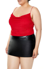 Plus Size Clip Dot Cowl Cami