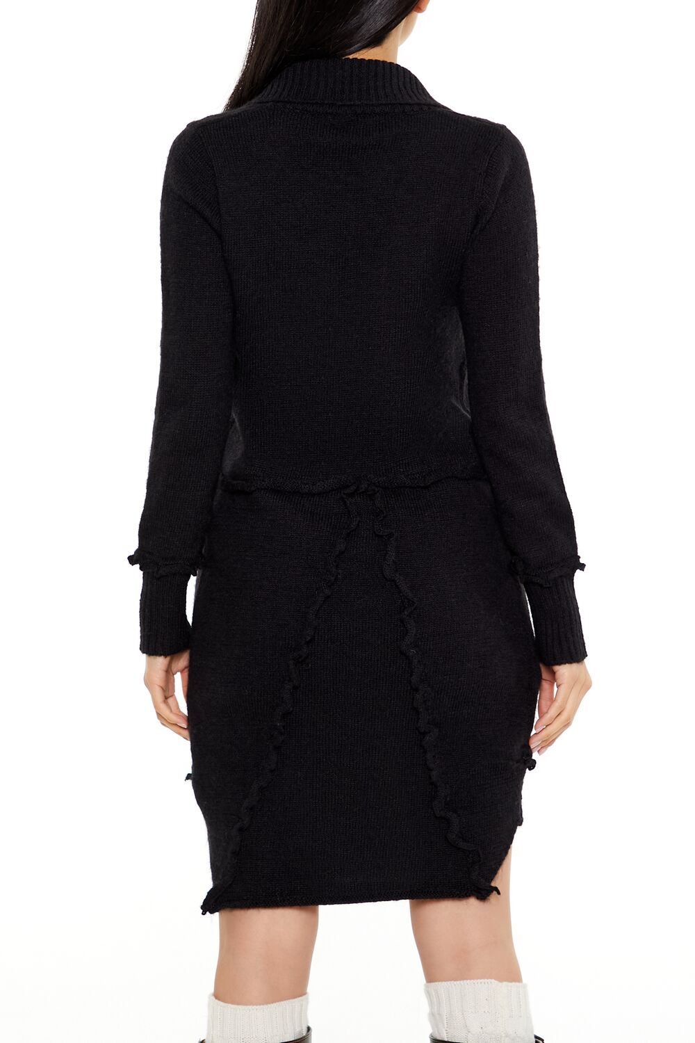 Tie-Front Longline Cardigan Sweater