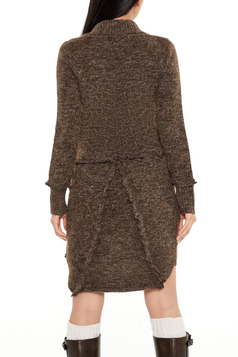 Tie-Front Longline Cardigan Sweater