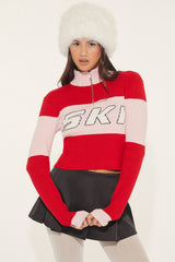 Colorblock Ski Half-Zip Sweater