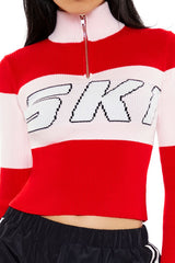 Colorblock Ski Half-Zip Sweater