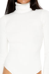 Sweater-Knit Turtleneck Bodysuit