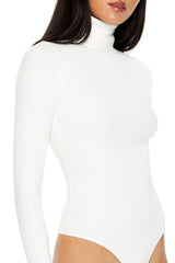 Sweater-Knit Turtleneck Bodysuit