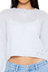 Eyelet Cardigan Sweater