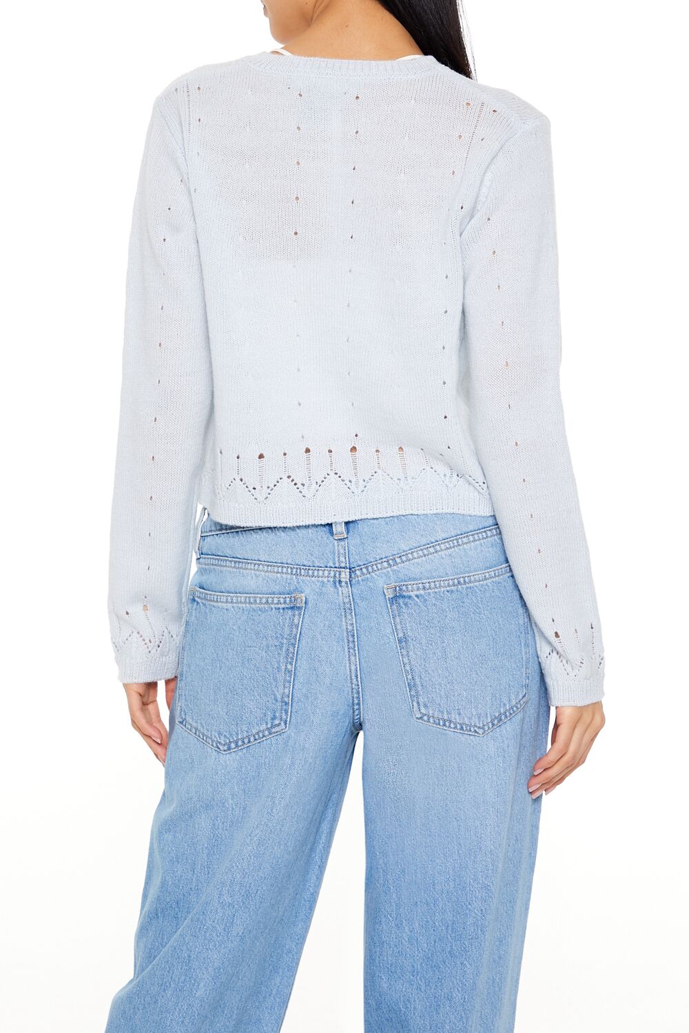 Eyelet Cardigan Sweater