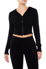 Hooded Zip-Up Sweater