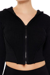Hooded Zip-Up Sweater