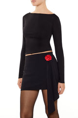 Lace-Up High-Neck Top