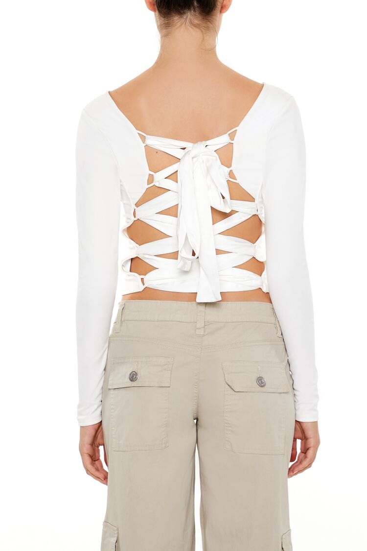 Lace-Up High-Neck Top