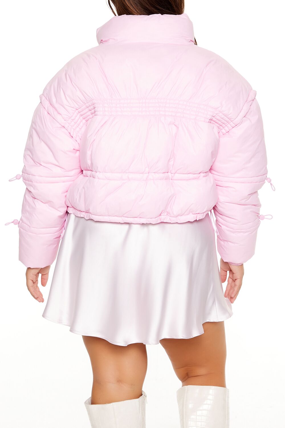 Plus Size Cropped Puffer Jacket