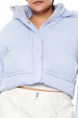 Plus Size Bow Puffer Jacket