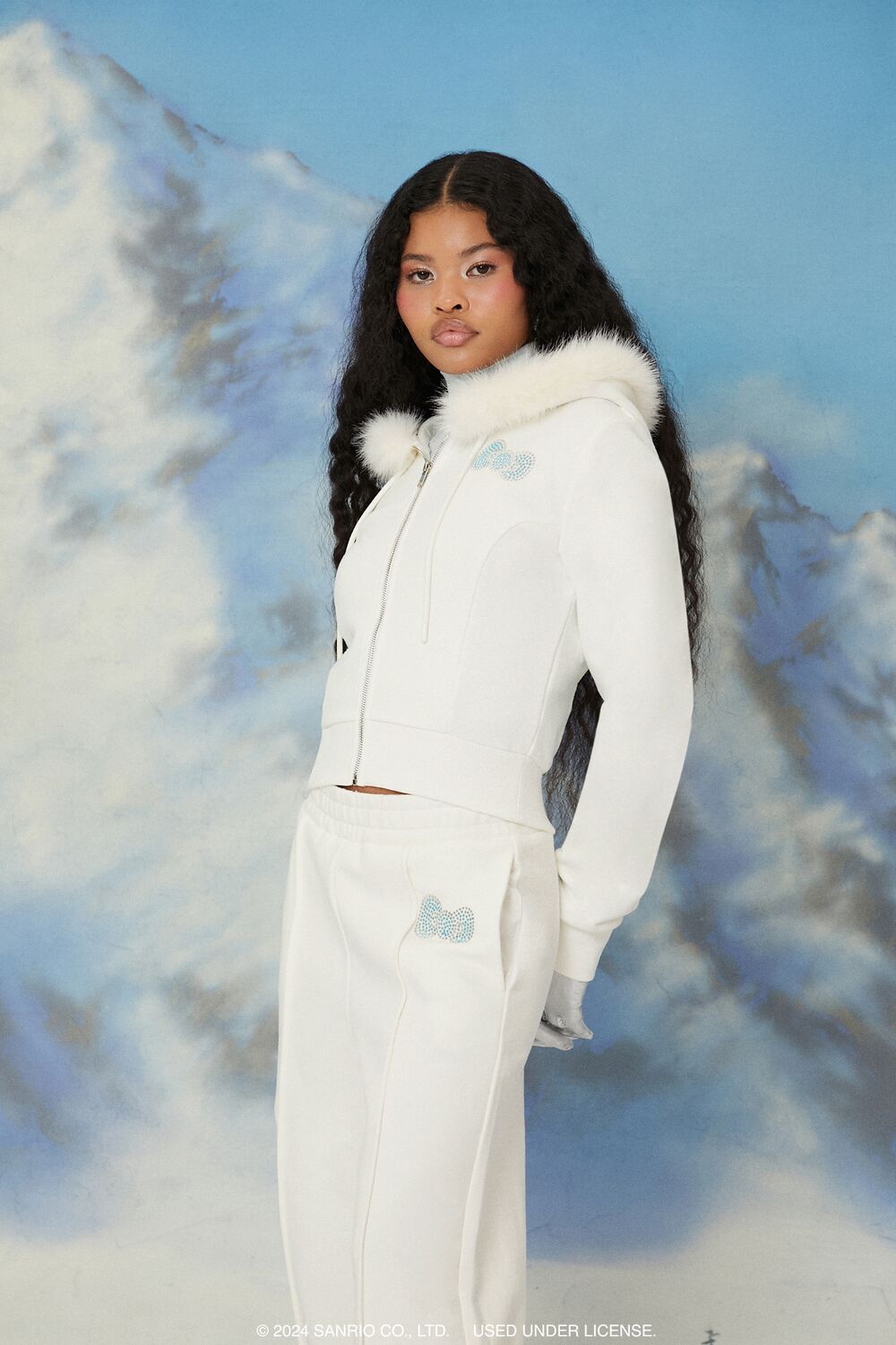 Hello Kitty Faux Fur Zip-Up Hoodie