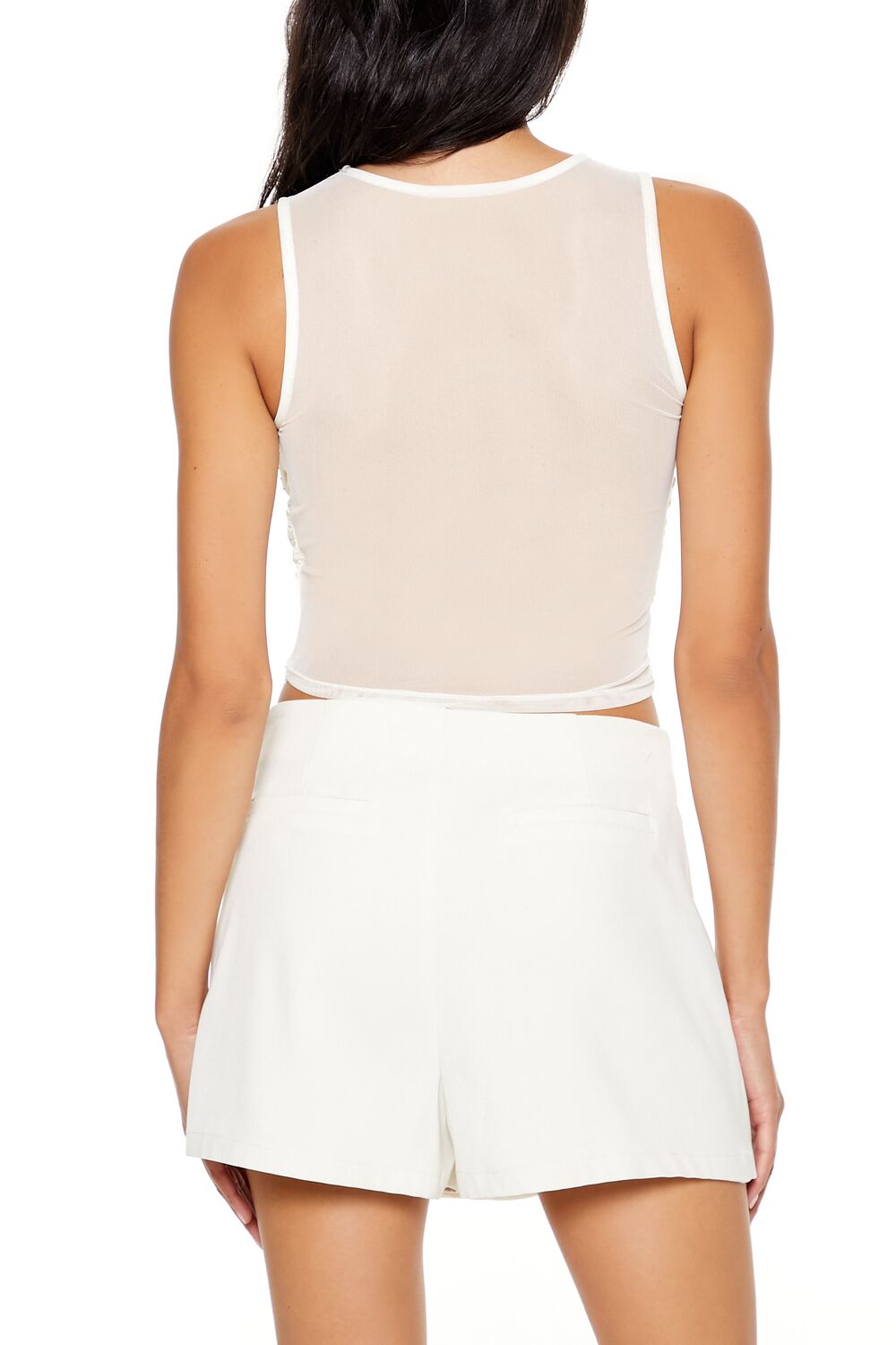 Rhinestone Illusion Crop Top
