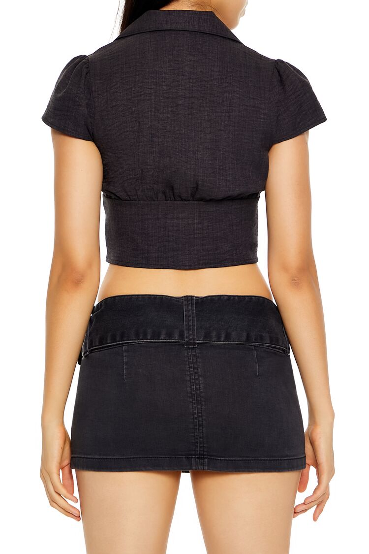 Chiffon Bustier Crop Top