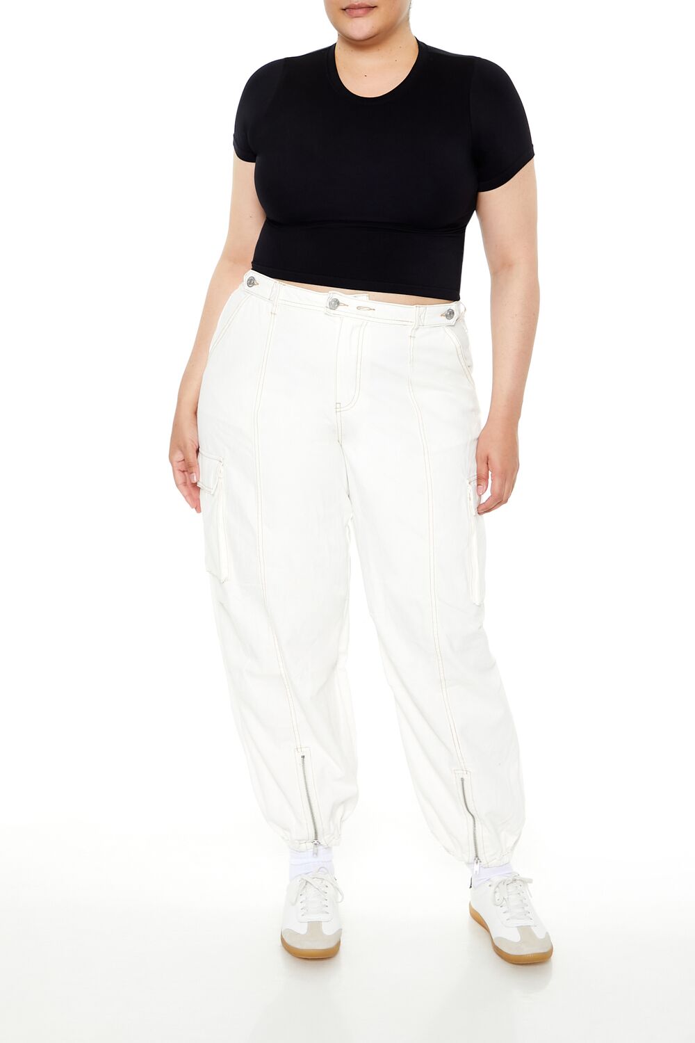 Plus Size High-Rise Cargo Joggers