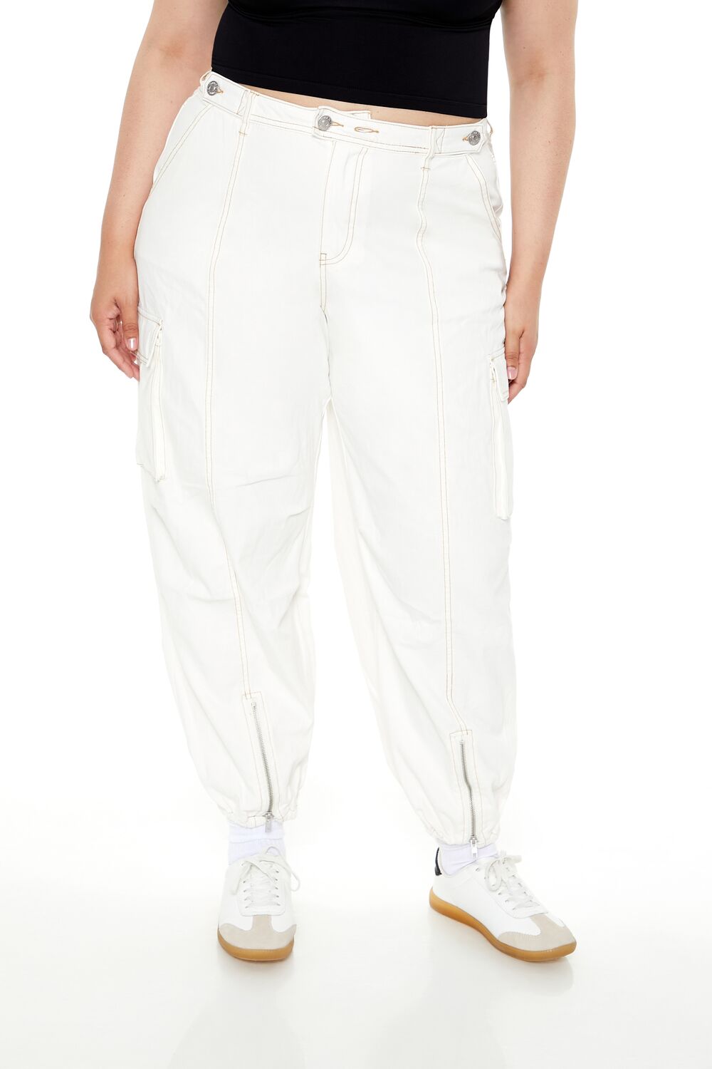 Plus Size High-Rise Cargo Joggers