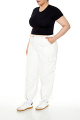 Plus Size High-Rise Cargo Joggers