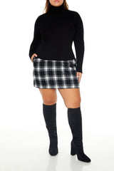 Plus Size Ribbed Turtleneck Sweater