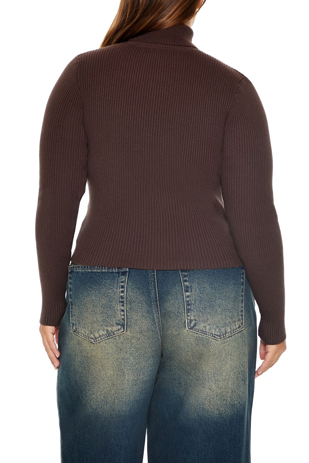 Plus Size Ribbed Turtleneck Sweater