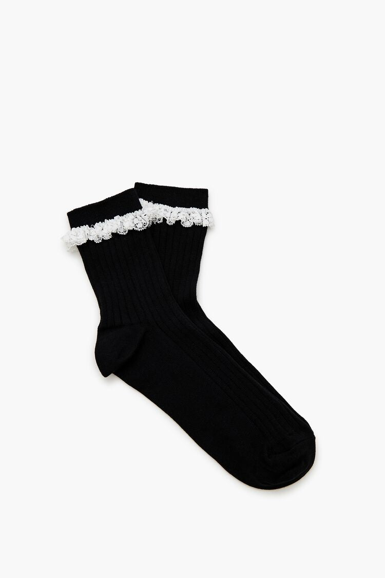 Lace-Trim Crew Socks