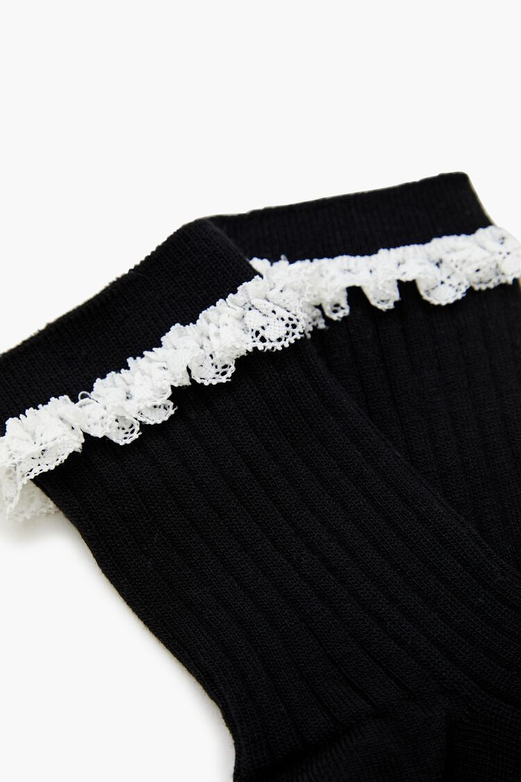 Lace-Trim Crew Socks