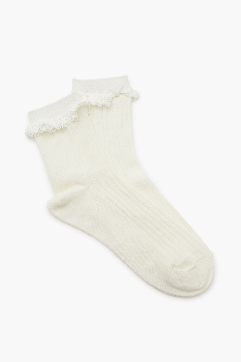 Lace-Trim Crew Socks