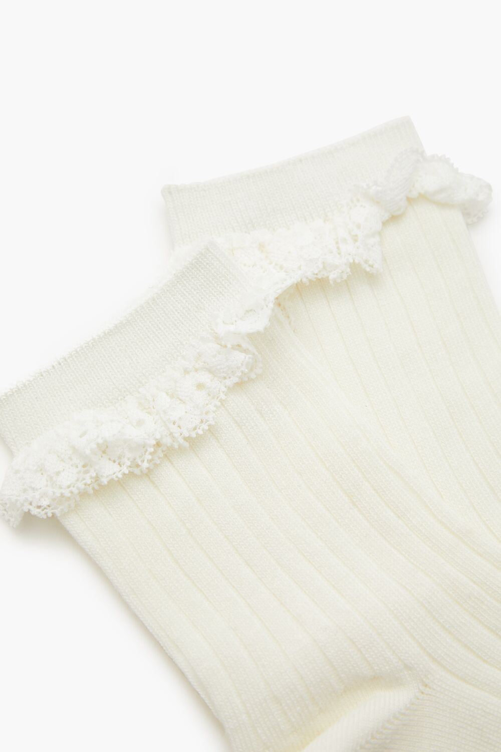 Lace-Trim Crew Socks