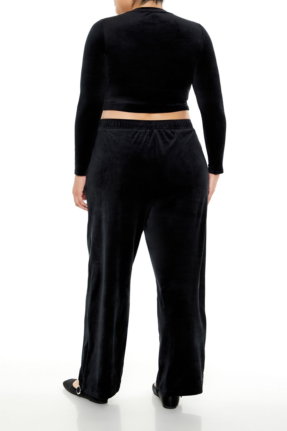 Plus Size Velour High-Rise Joggers