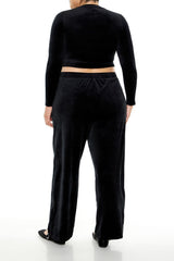 Plus Size Velour High-Rise Joggers