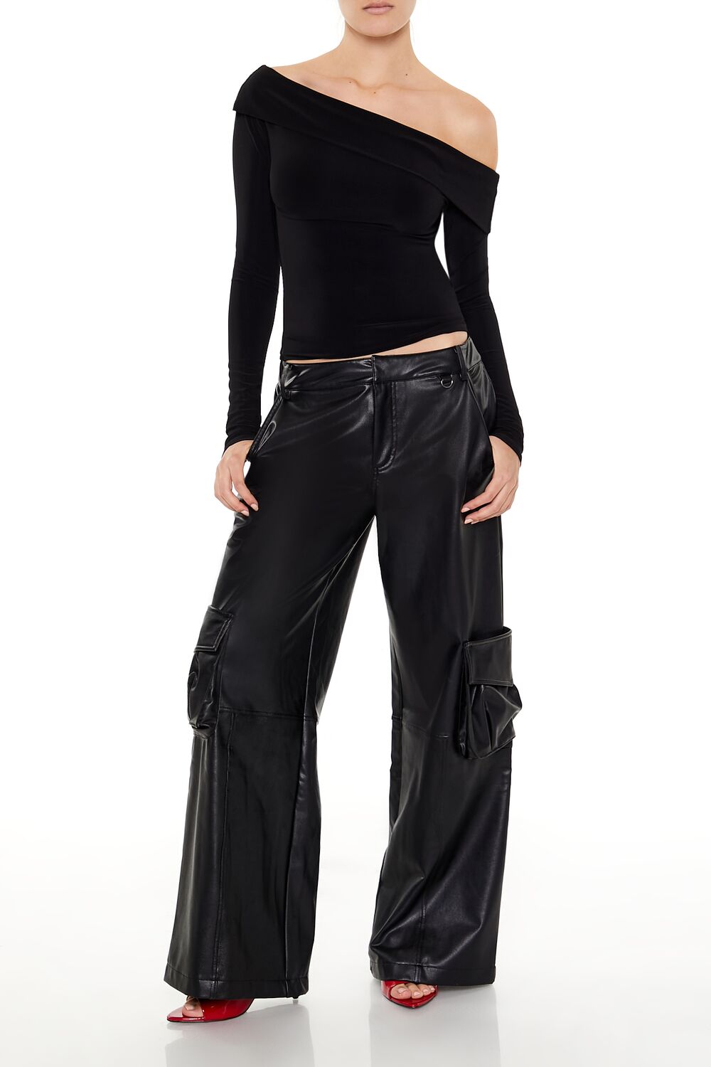 Foldover Off-the-Shoulder Top