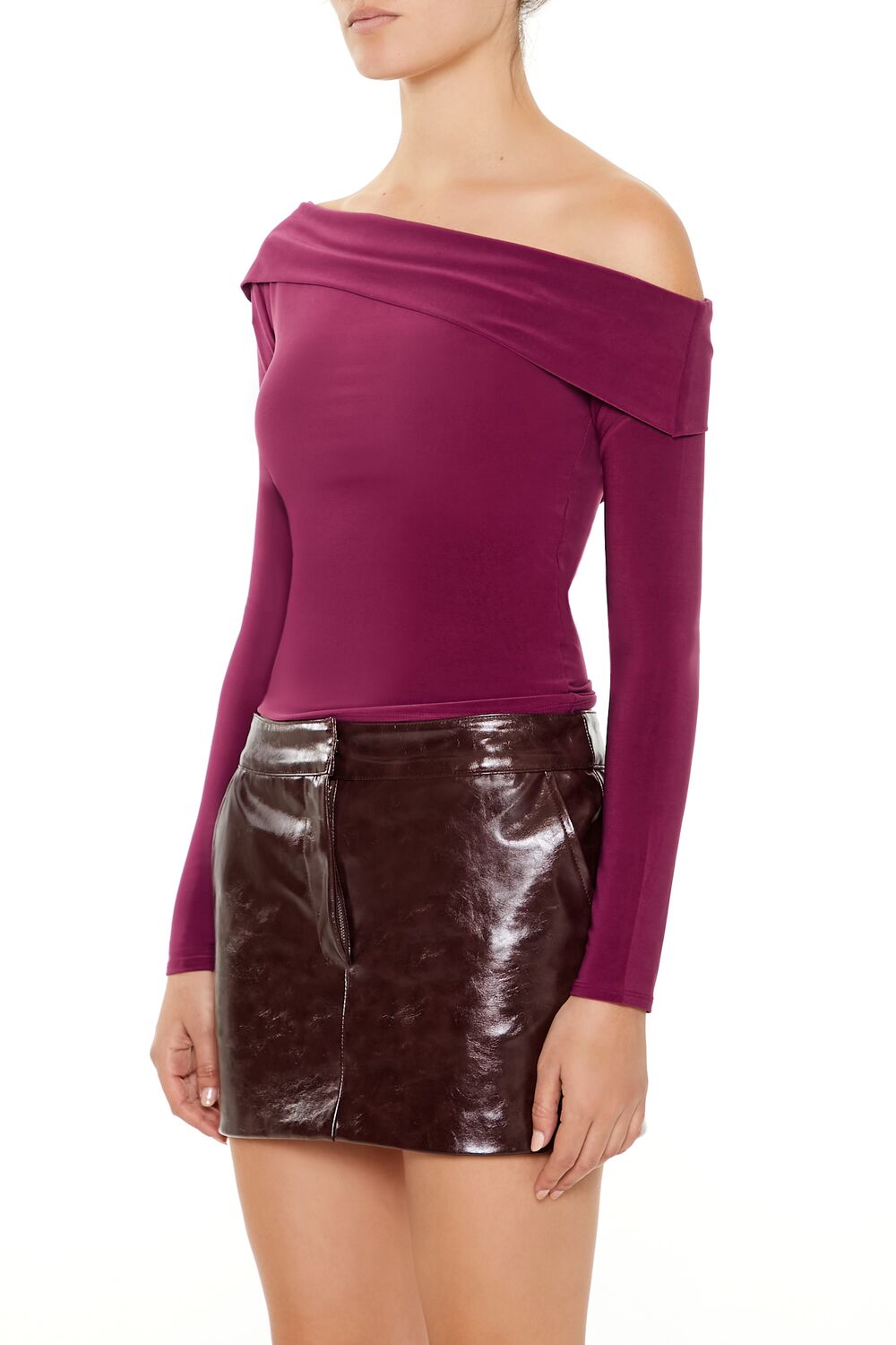 Foldover Off-the-Shoulder Top