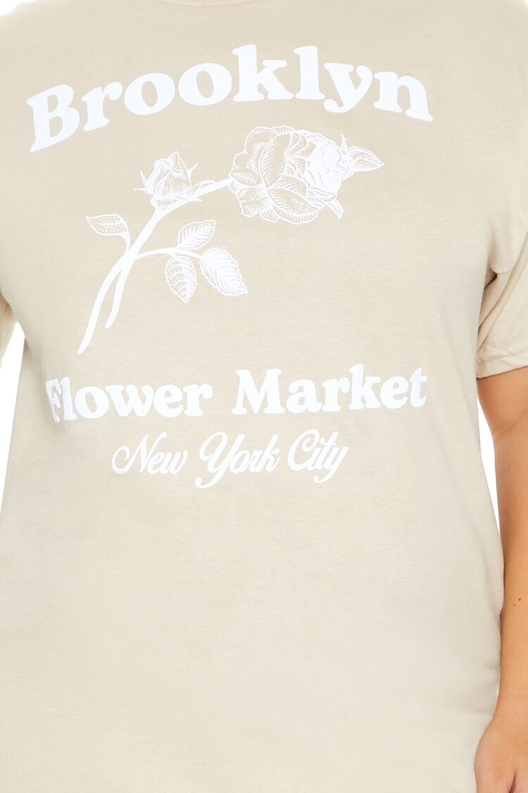 Plus Size Brooklyn Flower Market Tee