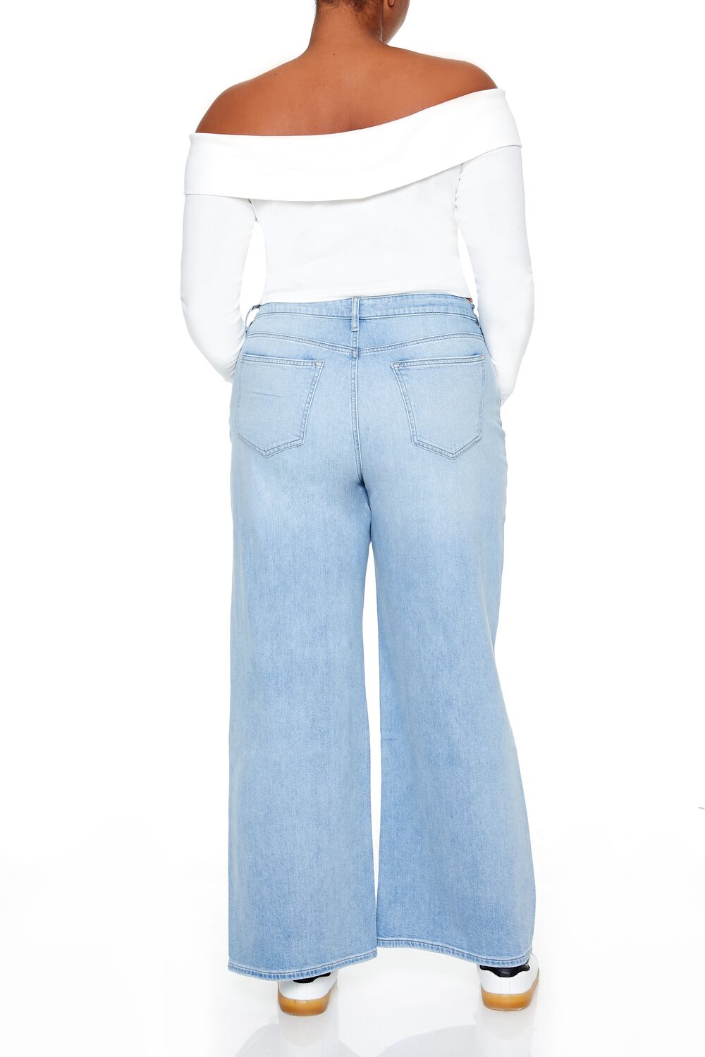 Plus Size Destroyed Baggy Jeans