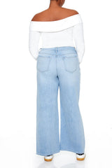Plus Size Destroyed Baggy Jeans