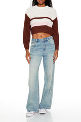 Colorblock Cropped Sweater