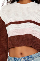 Colorblock Cropped Sweater