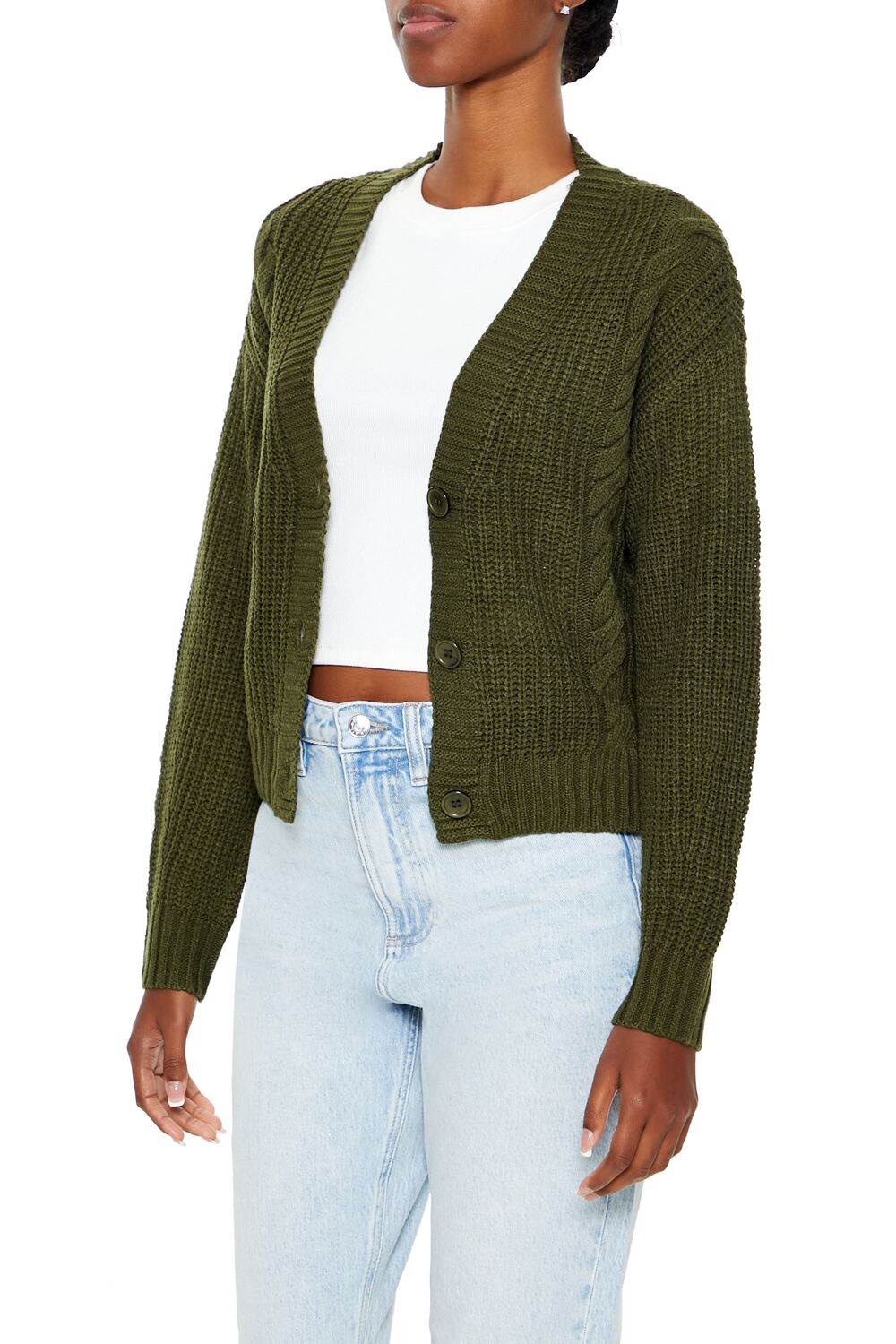 Drop-Sleeve Cardigan Sweater
