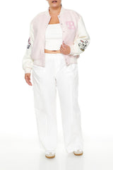 Plus Size Bunny Bomber Jacket
